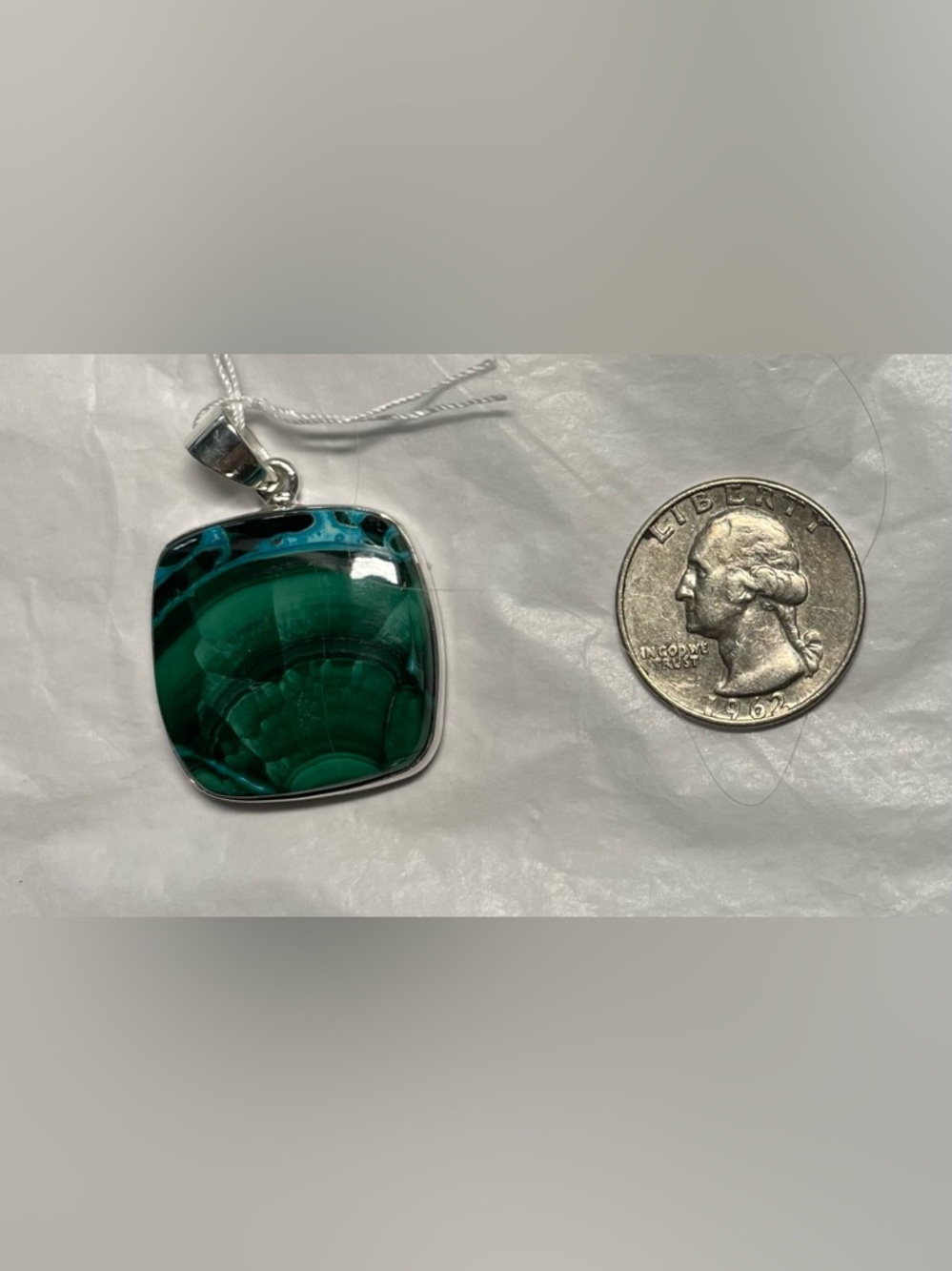 Azurite and malachite pendant